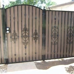 Villa Luxury Used Wrought Iron Galvanized Steel pipe Main Door Gates