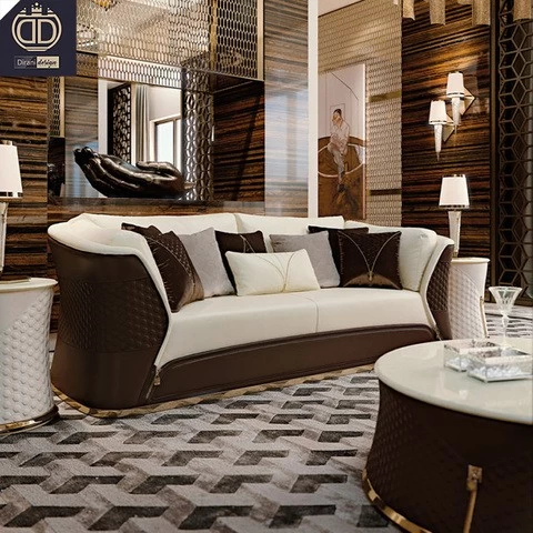 Vogue livingroom furniture Italian sofa set  leather modern luxury living room furniture