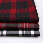 Warm fabrica plaid shirt thick yarn dyed checked rayon stretch check fabric