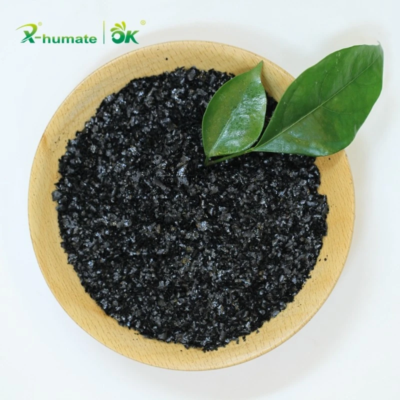 water soluble x-humate 100% natural leonardite sodium  humate shiny flake organic fertilizer