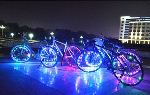 Waterproof Colorful Cycle LED Bicycle Spoke Lights/ Bike Tire Accessories LED Bicycle Wheel Lights/USB rechargeable available