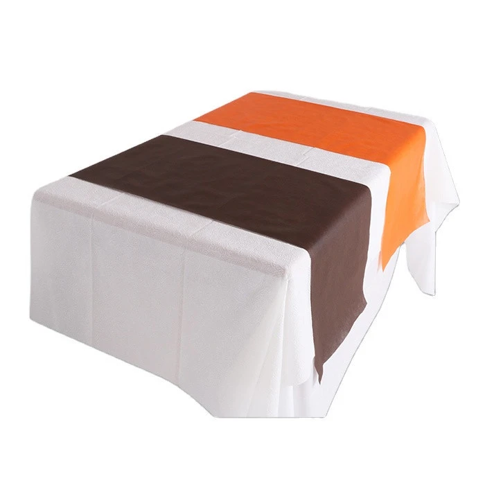 waterproof non-woven disposable Multicolor choice orange chocolate maroon dark brown table runner for dining table