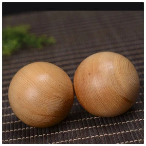 Western red cedar Wooden message ball , homemade wood craft