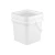Import White Barrels 20 Liter Painting Plastic Storage Pails Square Buckets With Lid And Handle from China