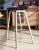 White color high PP bar stool wood bar chair furniture bar stool chair