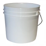 White Pail HDPE Lid, 1 Gallon - Package bulk materials including powders, chemicals.