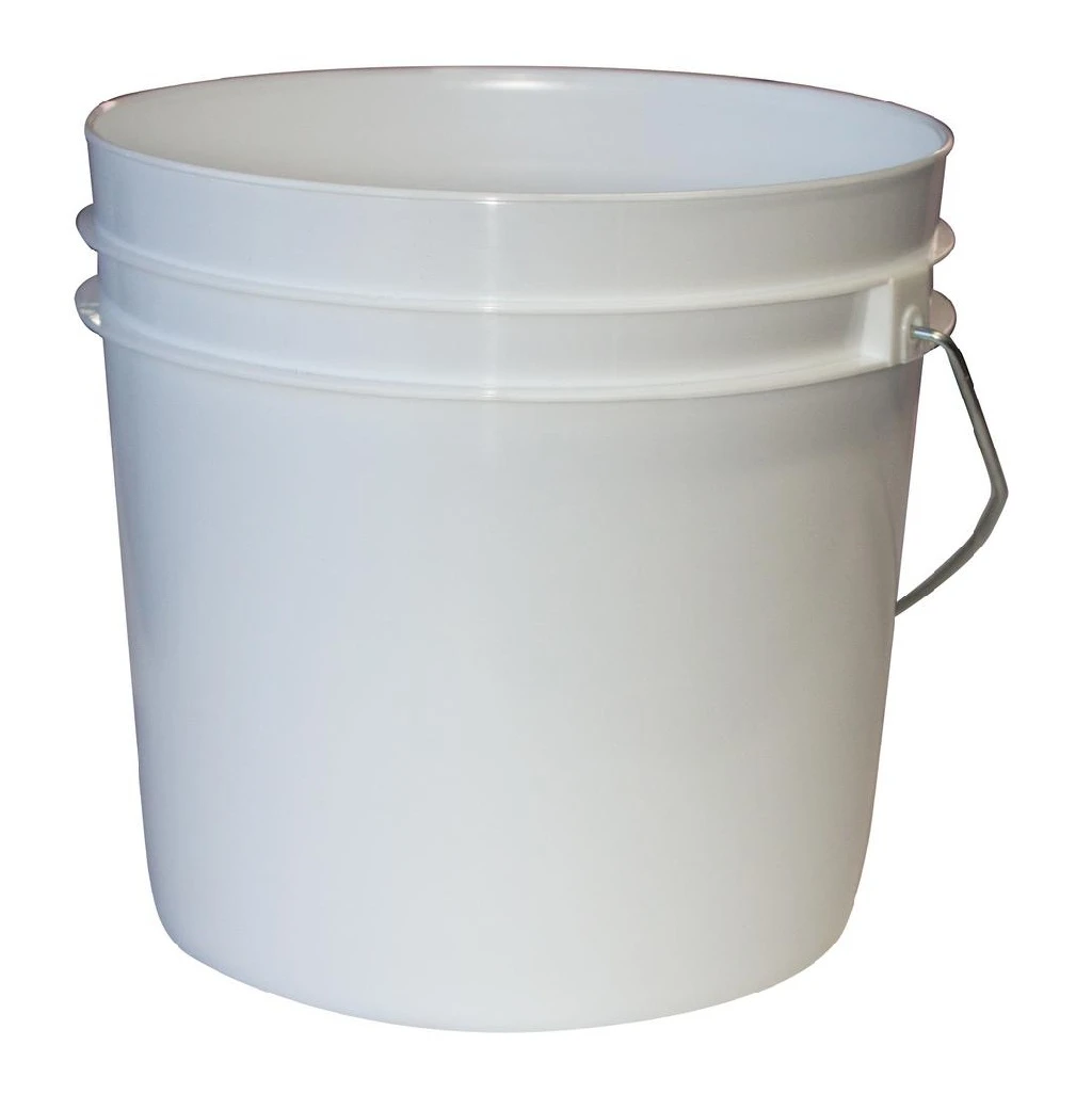 White Pail HDPE Lid, 1 Gallon - Package bulk materials including powders, chemicals.