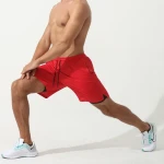 Wholesale 2 In 1 Jogger Shorts Mens Gym Workout Short Running Shorts With Inner Phone Pocket Compression Sport Shorts For Men