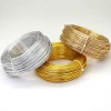 Wholesale 25M 35M High Quality Coloured Bendable Golden/silve/light golden Craft Wire Anodized Aluminum Bonsai Training Wire