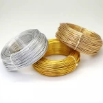 Wholesale 25M 35M High Quality Coloured Bendable Golden/silve/light golden Craft Wire Anodized Aluminum Bonsai Training Wire