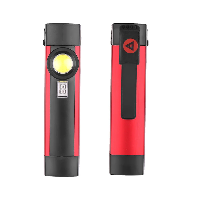 Wholesale 3W 1200 mAh Purple Flashlight With Built In Battery USB Charging  Magnet Led Working Lamp Portable Work Light
