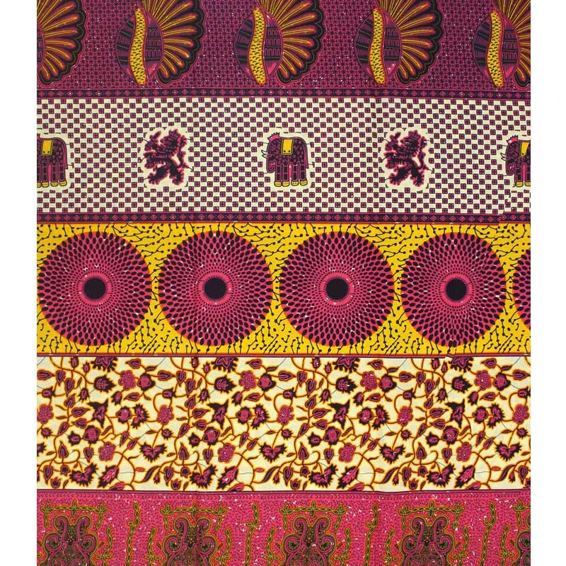 wholesale african real wax fabric 100% cotton hollandais new design Classical flower pattern fabric and textile