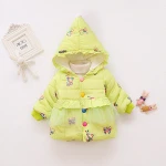 wholesale babies jacket plus velvet padded cotton children embroidered butterfly cotton jacket