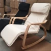 Wholesale bentwood recliner chair ivory cushion with adjustable footrest