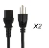 Wholesale Black 0.5M 18 AWG Universal Power Cable for NEMA 5-15P to IEC320C13