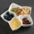 Import Wholesale ceramic plates dishes dinner set with gold handle,4 Compartment Porcelain plate from China