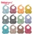 Wholesale Cheap Customize Feeding Cute Washable OEM ODM Printed Logo Multi ColoredCustom Silicon Waterproof Baby Bibs