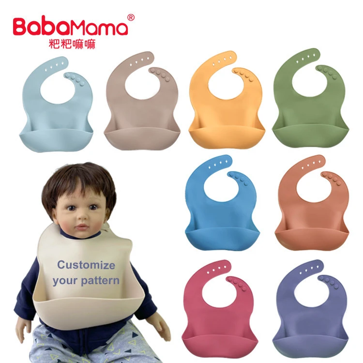 Wholesale Cheap Customize Waterproof Feeding Cute Washable OEM ODM Printed Logo Multi Colored Blue Sunlimation Soft Baby Bib