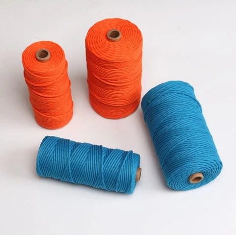 Wholesale colored macrame 3mm cotton twisted twine/string/thread/rope