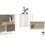 Wholesale Commercial Use Wood Veneer MDF Office Wooden File Cabinet