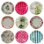 Import wholesale craft supplies fashionable polka dots printing disposable tableware set paper cups and plates from China