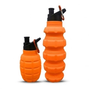 Wholesale Eco-Friendly Food Grade Sport 580Ml Foldable Collapsible Silicone Water Bottle