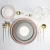 Import Wholesale high quality porcelain gold rim dishes plates set ceramic dinner wedding charger plates charger dinner plates from Pakistan