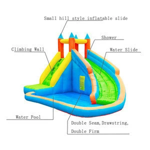Wholesale Inflatable Fabric Inflatable Water Slide And Climbing Wall With Blower For Sale