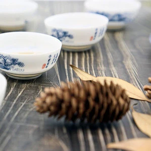 Wholesale luxury Chinese traditional painting glazed white ceramic coffee tea set