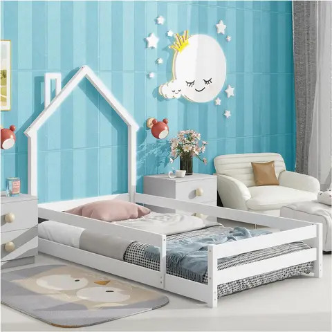 Wholesale modern design custom room furniture child wood solid bed