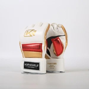 Wholesale Muay Thai Sand Bag UFC MMA Half finger Gloves PU leather mma gloves