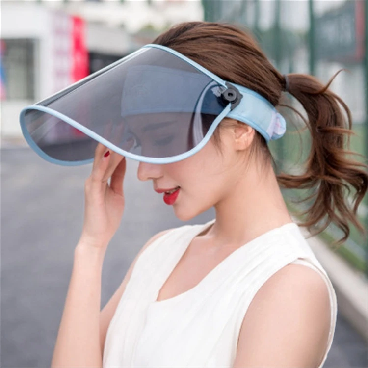 Wholesale Outdoor Protection UV  Adjustable Unisex Transparent Riding Sun Visor Cap