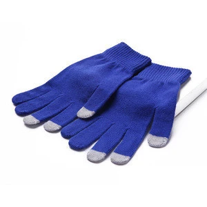 Wholesale Outdoor Warm Winter Sensitive Wool Touch Screen Gloves For Phone