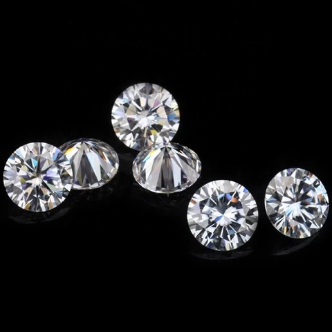 Wholesale Price Super white D Round Shape  moissanite diamond Brilliant Cut Synthetic loose stone