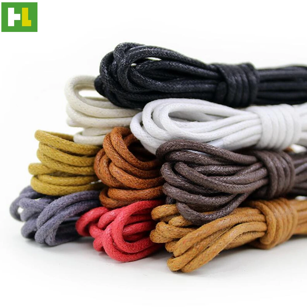 Wholesale waxed round shoelace for safety shoes
