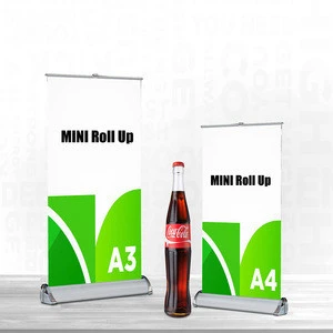 Wide Side Advertising Indoor Roll Pull Up Banner Display