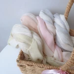 Wide stripe cotton hemp scarf spring and autumn new versatile simple shawl long dual-purpose thin silk scarf