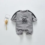 Winter Sports And Leisure Style Baby Boys' Letter Printed Rompers Clothes Jumpsuit