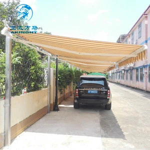 WM-Q120 motorized retractable fabric food truck awning project