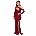 women clothes 2020 hot sales  dress pure color evening dress