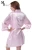 Import Womens Personalized Customized Satin Kimono Robe for Bride and Bridesmaids Girls Nightgown with Rhinestone Letters Back from China