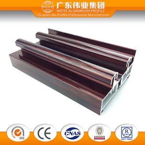 Buy Wood Grain Aluminium Alloy Frame Aluminium Sliding Window Bottom ...