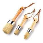 Wood Handle Paint brush Chalk Stencil Wax Paint Brush Set