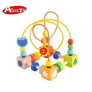 wooden educational toys wooden bead maze toy