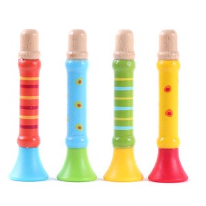 wooden Toy flute musical instrument for kids