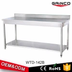WTC-121B Hotel & Restaurant Supplies Comercial Kitchen Equipment Round Tube Working Table Backsplash