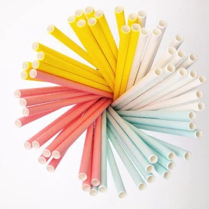 XDH Biodegradable Paper Drinking Straws for Juices Shakes Smoothies Wedding Birthday Baby Shower Celebrations