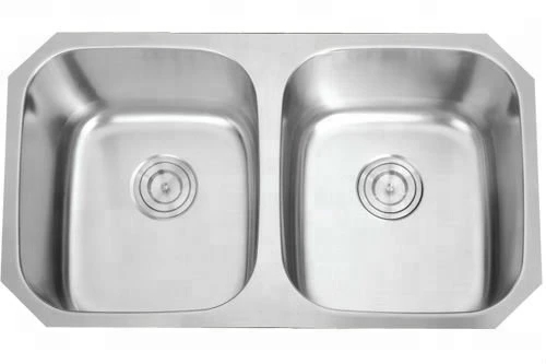 XHHL OEM design 50/50 double bowl kitchen inox 304 stainless steel sink