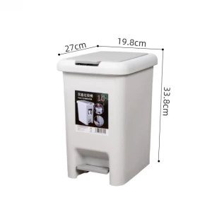 XingYou Foot Operated Pedal  garbage bin Plastic  Waste Bins  Kitchen Trash Can 10L
