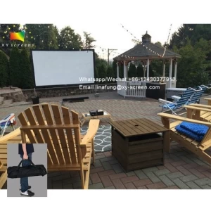 XY Screen handbag 120inch Outdoor Projector Screen with Stand, 4K Ultra HD 3D Fast Folding Portable Indoor Movie Theater Cinema